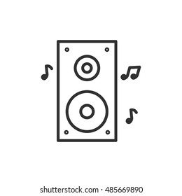 music column linear icon. Thin line design