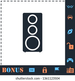 Music column. Perfect icon with bonus simple icons