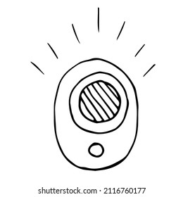 Music column vector illustration, hand drawing doodle