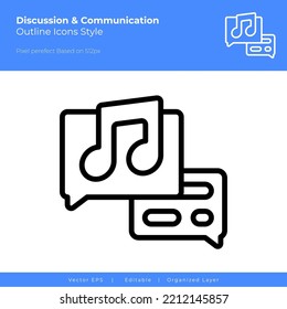 music communication vector icon. can be use for user interface, seamless pattern, mobile app icon