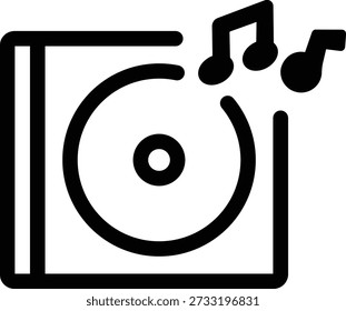 Music compact disc with melody notes
