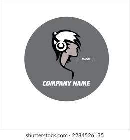 music company logo 3d vector men music vector men wearing headphone logo vector