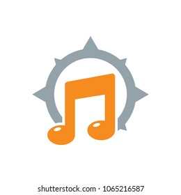 Music Compass Logo Icon Design