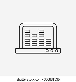 music computer line icon