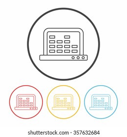 music computer line icon