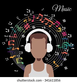 music concept about sound  icons design, vector illustration 10 eps graphic.