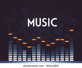 music concept about sound  icons design, vector illustration 10 eps graphic.