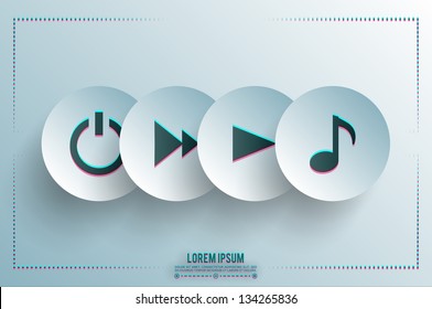 Music concept with anaglyph effect. EPS10.