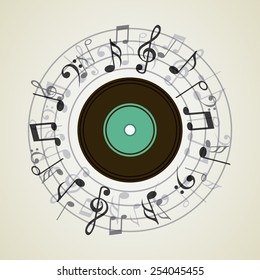 music concept design, vector illustration eps10 graphic 