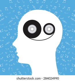 music concept design, vector illustration eps10 graphic 
