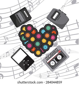 music concept design, vector illustration eps10 graphic 