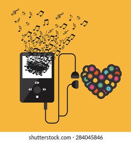 music concept design, vector illustration eps10 graphic 