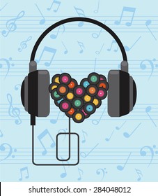 music concept design, vector illustration eps10 graphic 