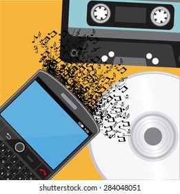 music concept design, vector illustration eps10 graphic 