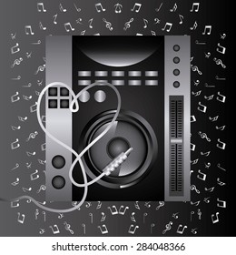 music concept design, vector illustration eps10 graphic 