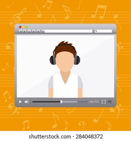 music concept design, vector illustration eps10 graphic 