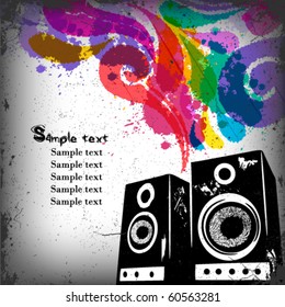 Music concept grunge background