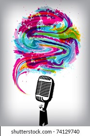 Music concept grunge background