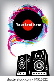 Music concept grunge background