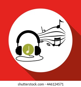 Music concept with icon design, vector illustration 10 eps graphic.