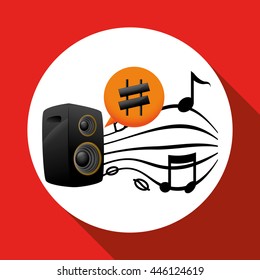 Music concept with icon design, vector illustration 10 eps graphic.