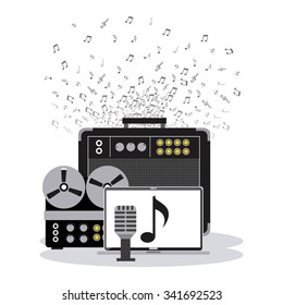 Music concept with icons design, vector illustration 10 eps graphic