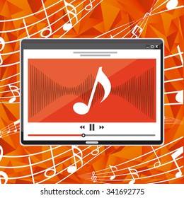 Music concept with icons design, vector illustration 10 eps graphic