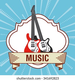Music concept with icons design, vector illustration 10 eps graphic