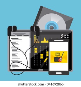 Music concept with icons design, vector illustration 10 eps graphic