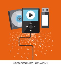 Music concept with icons design, vector illustration 10 eps graphic