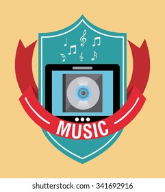 Music concept with icons design, vector illustration 10 eps graphic