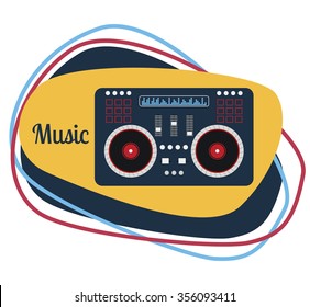 Music concept with icons design, vector illustration 10 eps graphic.