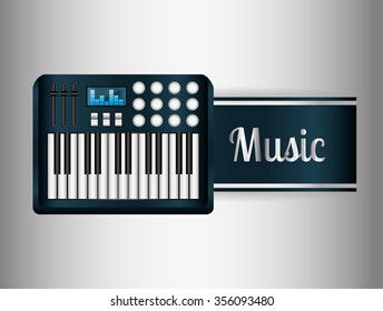 Music concept with icons design, vector illustration 10 eps graphic.