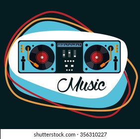 Music concept with icons design, vector illustration 10 eps graphic.
