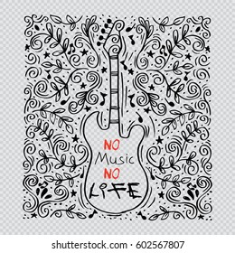 Music concept illustration for poster or decoration.