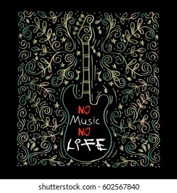 Music concept illustration for poster or decoration.