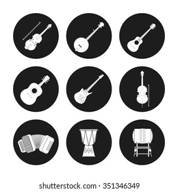 Music concept with instrument icons design, vector illustration 10 eps graphic.
