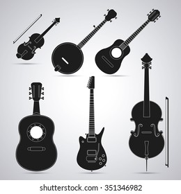 Music concept with instrument icons design, vector illustration 10 eps graphic.