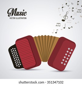Music concept with instrument icons design, vector illustration 10 eps graphic.