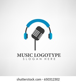 Music concept logo template. Vector illustration