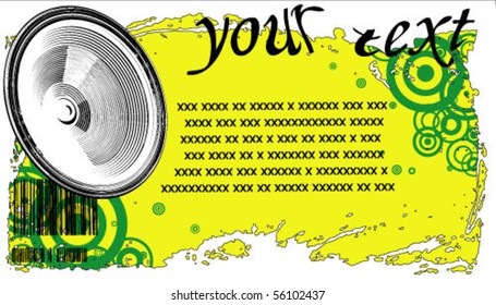 Music concept poster template. Elements are layered separately in vector file. Easy editable graphics.
