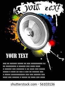 Music concept poster template. Elements are layered separately in vector file. Easy editable graphics.