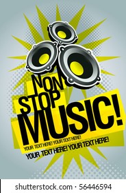 Music concept poster template. Elements are layered separately in vector file. Easy editable graphics.