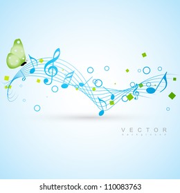 music concept vector design with butterfly