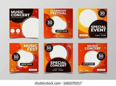 Music Concert Festival Banner For Flyer And Social Media Post Template
