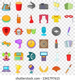 Music concert icons set. Cartoon style of 36 music concert vector icons for web for any design