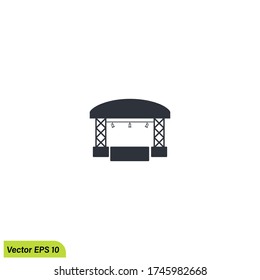 music concert stage icon illustration vector eps 10 logo template