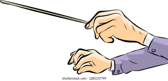 music conductor hand