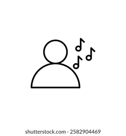 Music conductor icon Flat fill set collection