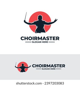 Music conductor logo design template